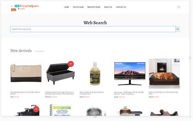PriceHelpers.com Tawaran untuk produk populer dari toko web Chrome untuk dijalankan dengan Chromium OffiDocs online