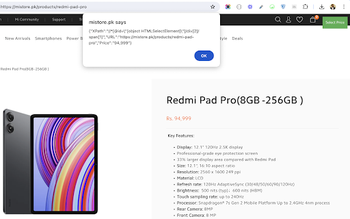 Price Tracker  from Chrome web store to be run with OffiDocs Chromium online