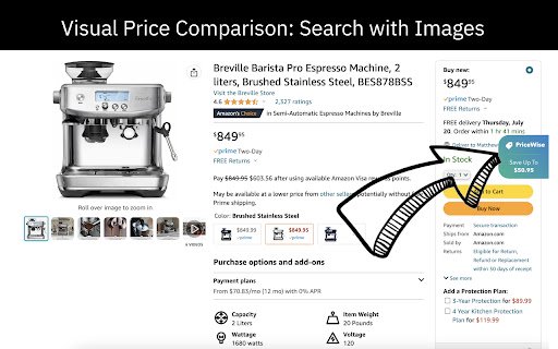 PriceWise: Real time Price Comparison  from Chrome web store to be run with OffiDocs Chromium online