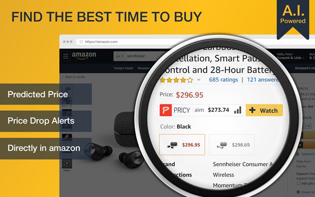 Pricy Amazon Price Watch din magazinul web Chrome va fi rulat cu OffiDocs Chromium online