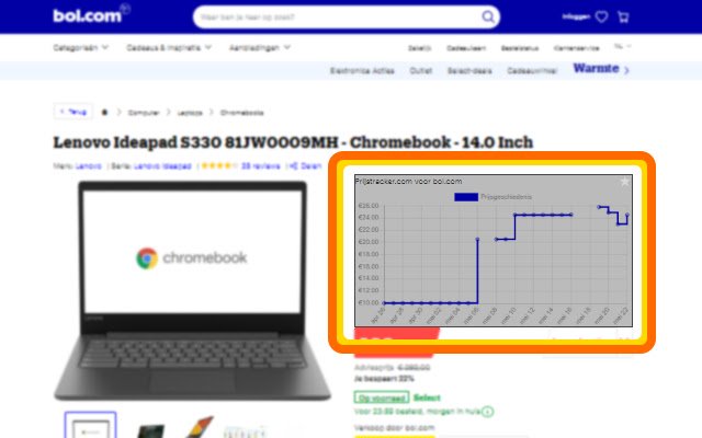 PrijsTracker.com ຈາກຮ້ານເວັບ Chrome ທີ່ຈະດໍາເນີນການກັບ OffiDocs Chromium ອອນໄລນ໌