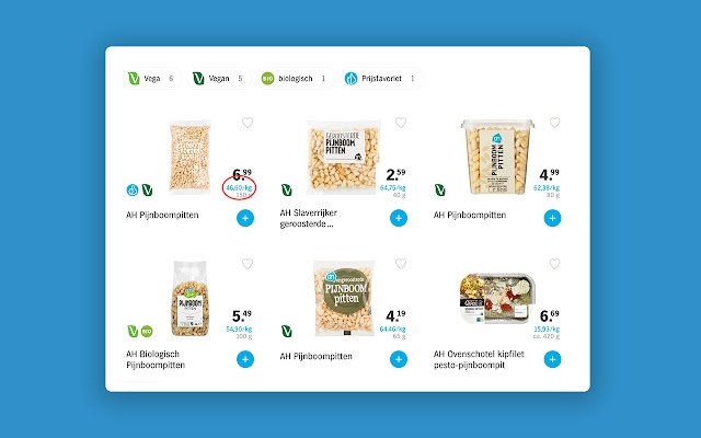 Prijs/unit op ah.nl  from Chrome web store to be run with OffiDocs Chromium online
