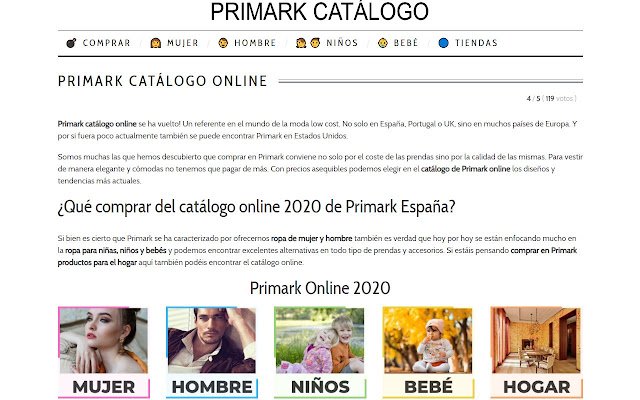 Primark Catalogo Online از فروشگاه وب Chrome با OffiDocs Chromium به صورت آنلاین اجرا می شود