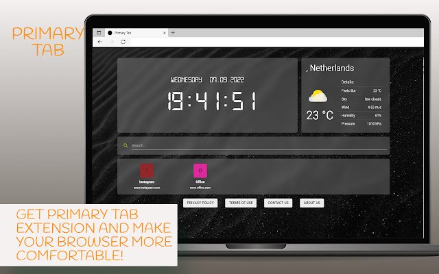 Primary Tab  from Chrome web store to be run with OffiDocs Chromium online