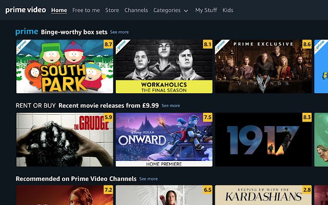 Prime Ratings: рейтинги IMDb для Prime Video из интернет-магазина Chrome будут работать с OffiDocs Chromium онлайн