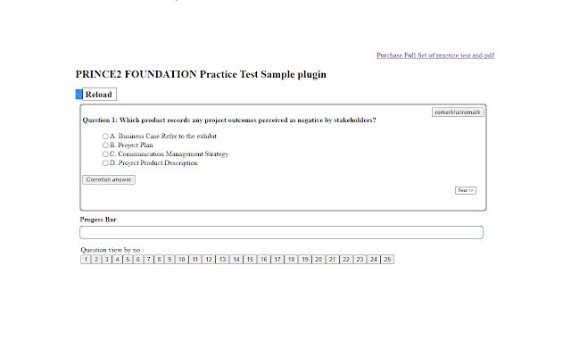 PRINCE2 FOUNDATION exam prep plugin  from Chrome web store to be run with OffiDocs Chromium online