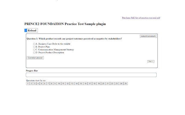 ปลั๊กอินเตรียมสอบ PRINCE2 FOUNDATION จาก Chrome เว็บสโตร์ที่จะรันด้วย OffiDocs Chromium ออนไลน์