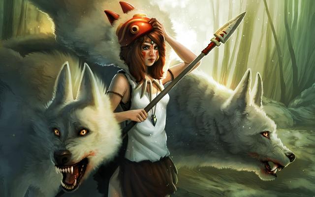 Princess Mononoke Hayao Miyazaki Desktop Wall ຈາກຮ້ານເວັບ Chrome ທີ່ຈະດໍາເນີນການກັບ OffiDocs Chromium ອອນໄລນ໌