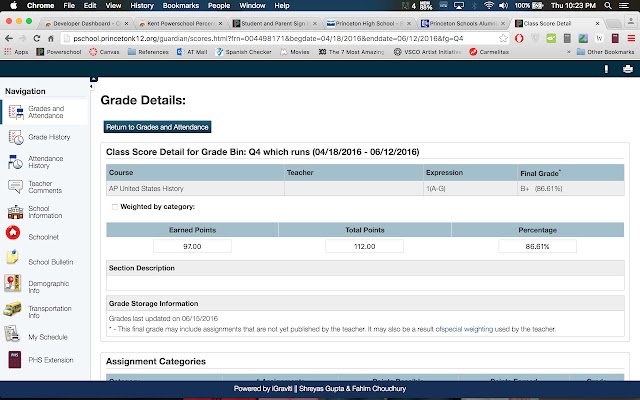 Princeton High Powerschool Calculator  from Chrome web store to be run with OffiDocs Chromium online