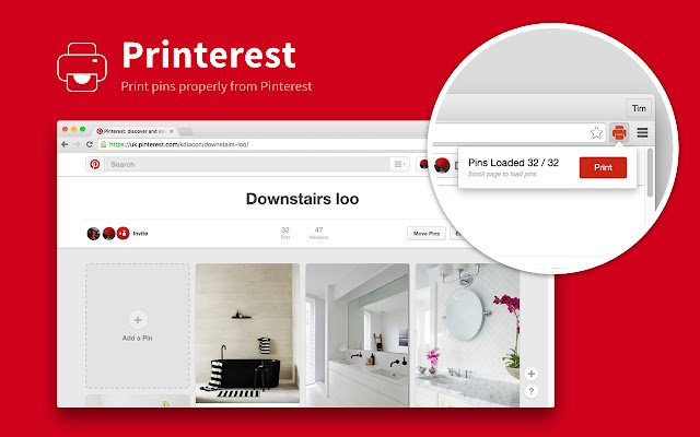 Chrome 网上商店的 Printerest 将与 OffiDocs Chromium 在线运行