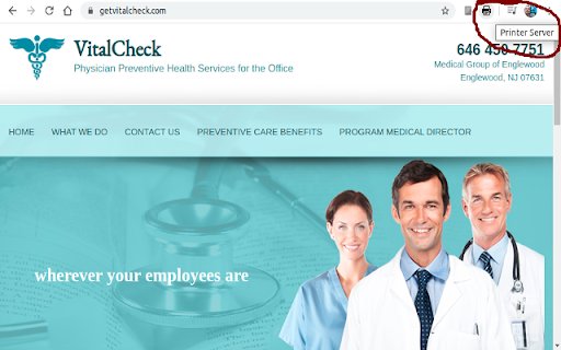 Printer Server  from Chrome web store to be run with OffiDocs Chromium online