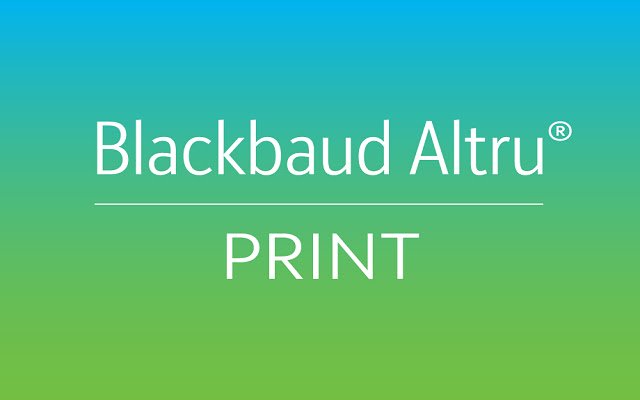 Друк для Blackbaud Altru з веб-магазину Chrome для запуску з OffiDocs Chromium онлайн
