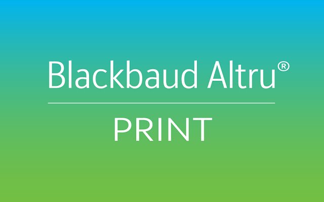 Print for Blackbaud Altru  from Chrome web store to be run with OffiDocs Chromium online