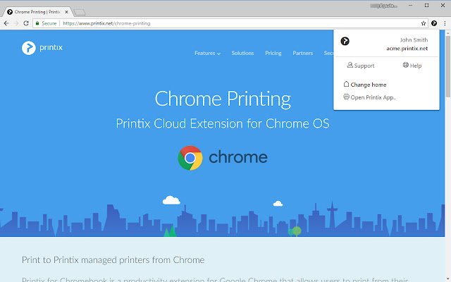 Printix mula sa Chrome web store na tatakbo sa OffiDocs Chromium online