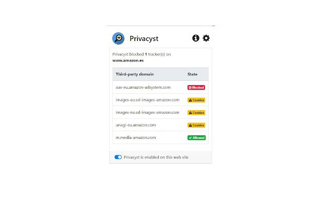 Privacyst  from Chrome web store to be run with OffiDocs Chromium online