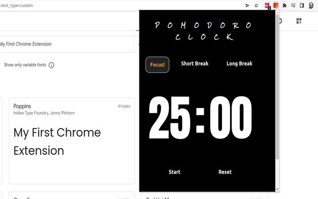 OffiDocs Chromium 온라인으로 실행할 Chrome 웹 스토어의 생산적인 Pomodoro