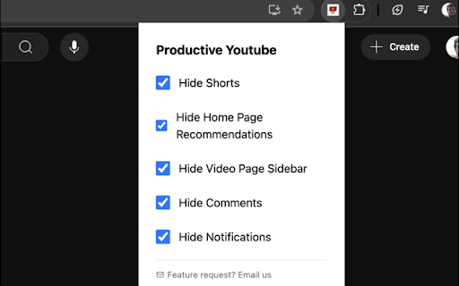 Productive Youtube  from Chrome web store to be run with OffiDocs Chromium online
