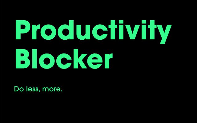 Productivity Blocker จาก Chrome เว็บสโตร์ที่จะรันด้วย OffiDocs Chromium ทางออนไลน์