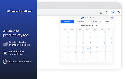 Productivity Boost  from Chrome web store to be run with OffiDocs Chromium online