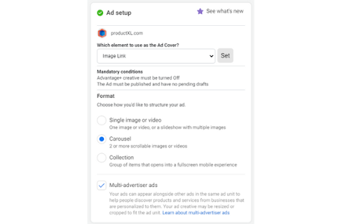 ProductXL Facebook Ads Manager  from Chrome web store to be run with OffiDocs Chromium online