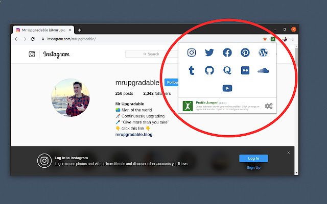 Profile Jumper! Jump between profiles  from Chrome web store to be run with OffiDocs Chromium online