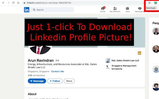 Profile Picture Downloader for Linkedin™  from Chrome web store to be run with OffiDocs Chromium online