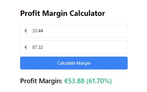 Profit Margin Calculator  from Chrome web store to be run with OffiDocs Chromium online