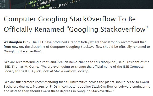 Programmeren om StackOverflow te googlen vanuit de Chrome-webwinkel om uit te voeren met OffiDocs Chromium online