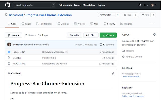 Progress Bar  from Chrome web store to be run with OffiDocs Chromium online