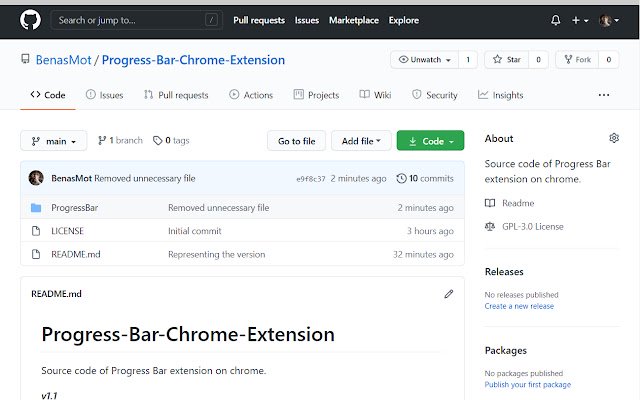 Bar Kemajuan daripada kedai web Chrome untuk dijalankan dengan OffiDocs Chromium dalam talian