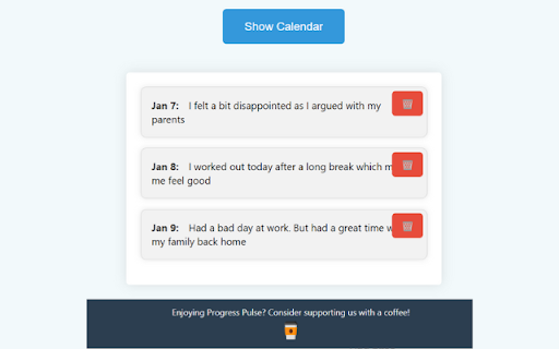 Progress Pulse  from Chrome web store to be run with OffiDocs Chromium online