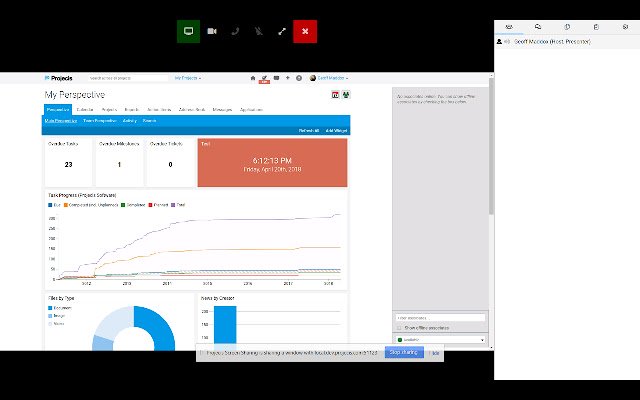 Projecis Screen Sharing vanuit de Chrome-webwinkel, uit te voeren met OffiDocs Chromium online