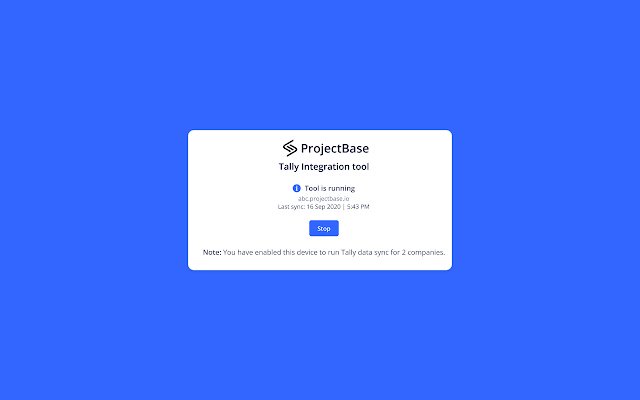 ProjectBase Tally Connector из интернет-магазина Chrome будет работать с онлайн-версией OffiDocs Chromium