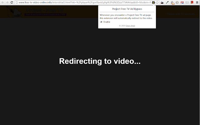 Project Free TV Ad Bypass mula sa Chrome web store na tatakbo sa OffiDocs Chromium online