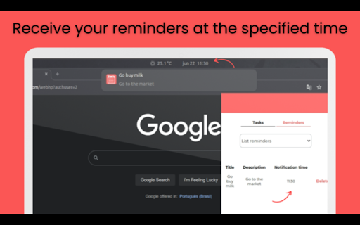 Project Reminder Organize personal life and manage work with reminders  from Chrome web store to be run with OffiDocs Chromium online