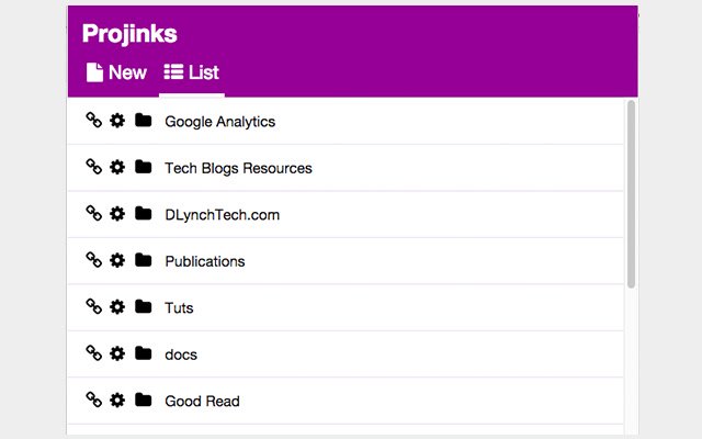 Chrome 웹 스토어의 Projinks(베타)가 OffiDocs Chromium 온라인과 함께 실행됩니다.