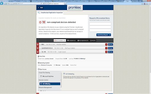 Promisec Demo  from Chrome web store to be run with OffiDocs Chromium online