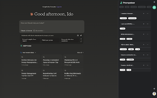 Prompeteer  from Chrome web store to be run with OffiDocs Chromium online