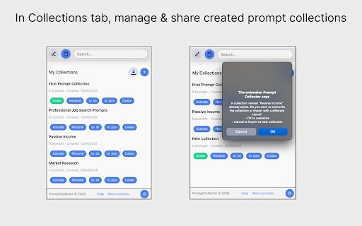 Prompt Collector  from Chrome web store to be run with OffiDocs Chromium online