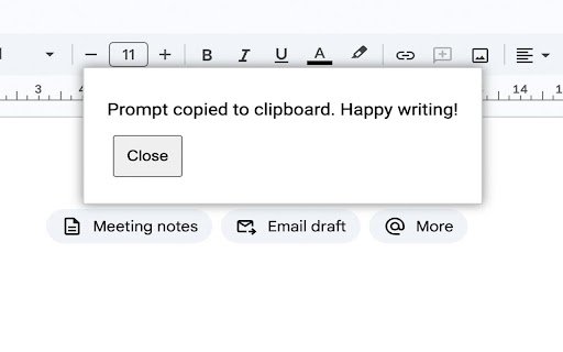Prompt Helper for Google Docs  from Chrome web store to be run with OffiDocs Chromium online