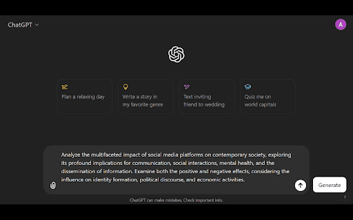 Promptify  from Chrome web store to be run with OffiDocs Chromium online
