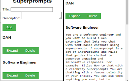 Prompt library  from Chrome web store to be run with OffiDocs Chromium online