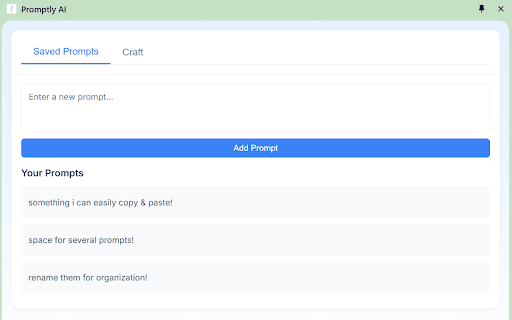 Promptly AI  from Chrome web store to be run with OffiDocs Chromium online