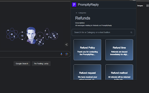 PromptlyReply Extension  from Chrome web store to be run with OffiDocs Chromium online