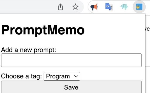 PromptMemo  from Chrome web store to be run with OffiDocs Chromium online