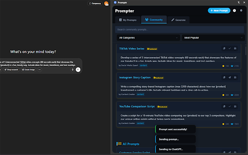 Promptr  from Chrome web store to be run with OffiDocs Chromium online