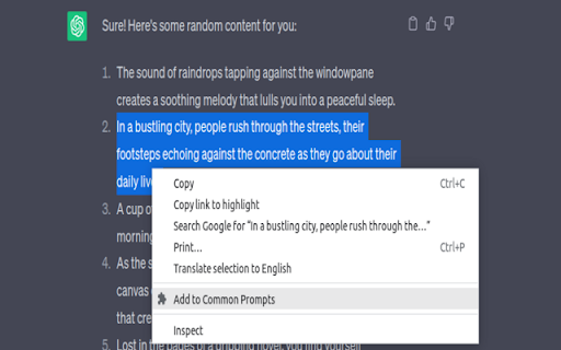 Prompts from Chrome web store to be run with OffiDocs Chromium online Prompts from Chrome web store to be run with OffiDocs Chromium online