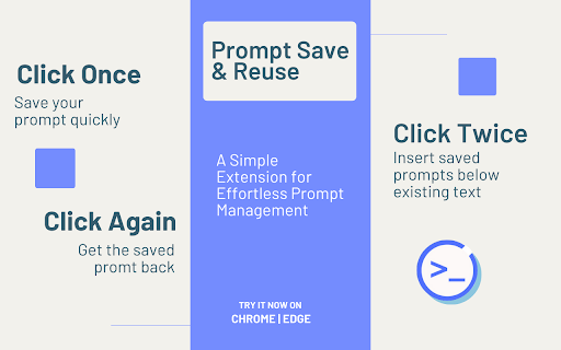 Prompt Save Reuse: ChatGPT  Gemini  from Chrome web store to be run with OffiDocs Chromium online