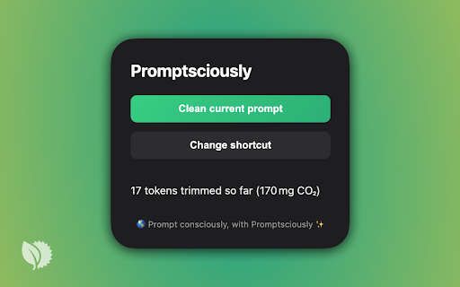 Promptsciously  from Chrome web store to be run with OffiDocs Chromium online