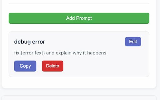 Prompt Shelf  from Chrome web store to be run with OffiDocs Chromium online